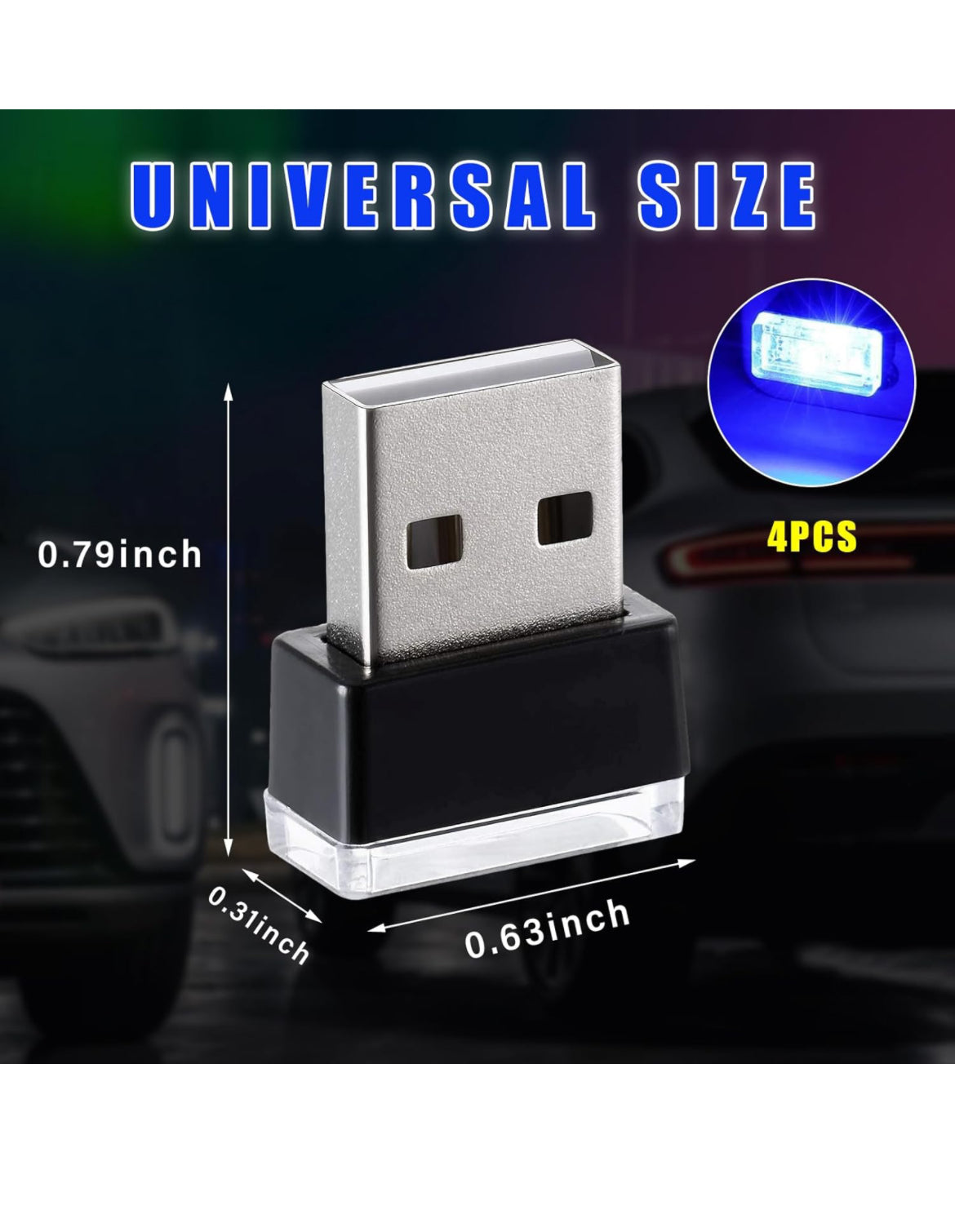 4pc USB Atmosphere Lamp